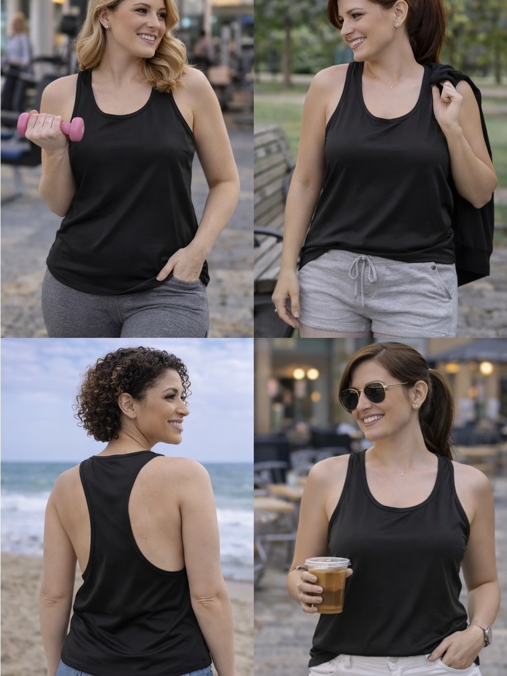 Black Sleeveless Women's Top